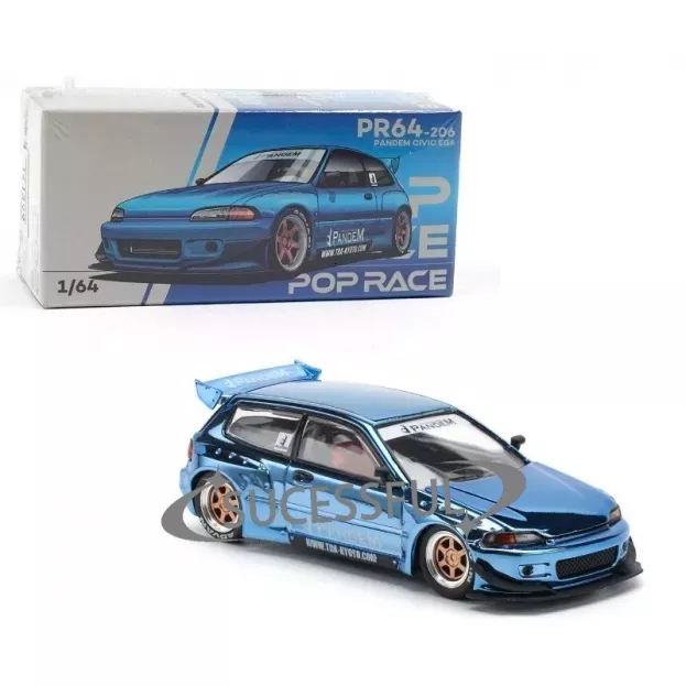 Pop Race Honda Civic Eg6 Pandem 1991 1:64 PR640206