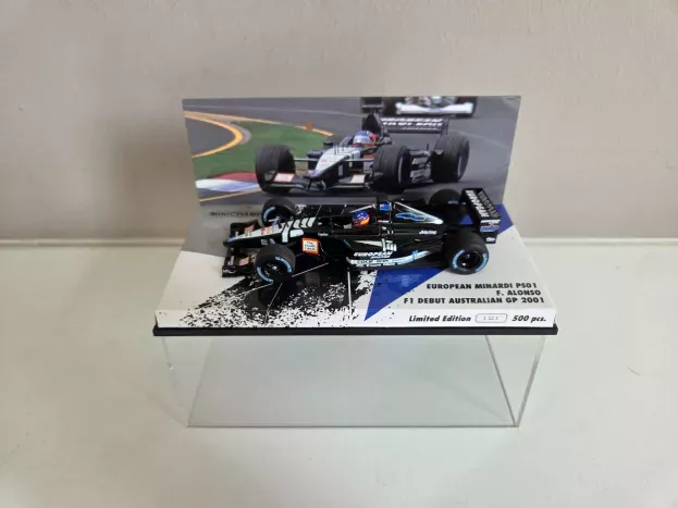 Minichamps Minardi F1 Ps01 Team European N 21 Debut Australian Gp 2001 Fernando Alonso 1:43 413010121