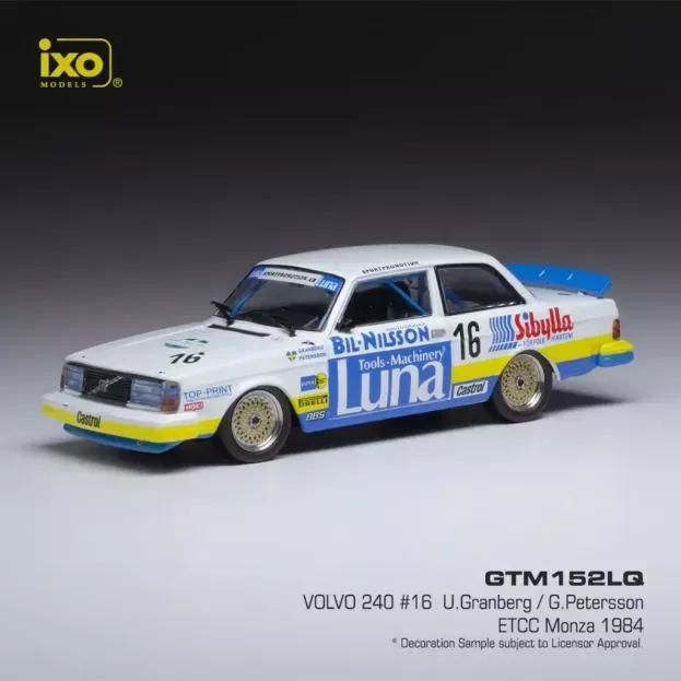 IXO Models Volvo 240 Turbo Team Luna N 16 Monza Etcc 1984 U.granberg G.petersson 1:43 GTM152LQ