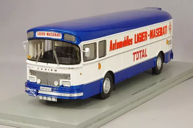 Spark Saviem S105m Autobus Transporter Service Course Ligier Maserati 1974 1:43 S2698