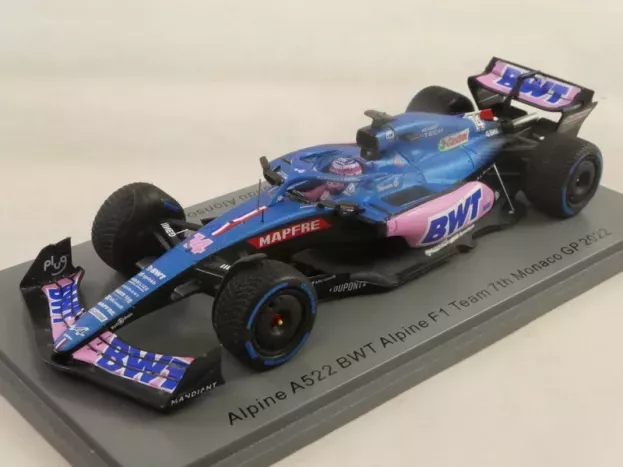 Spark Alpine F1 A522 Team Alpine Bwt N 14 Monaco Gp 2022 Fernando Alonso 1:43 S8520