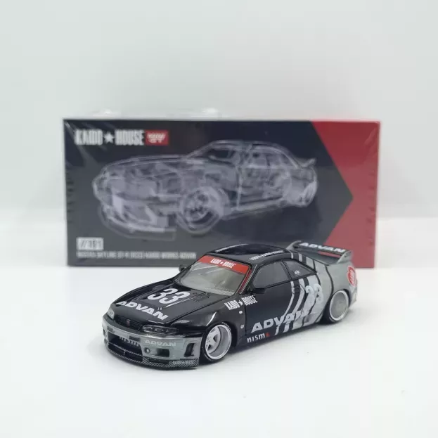 Mini GT Nissan Skyline Gt-r r33 N 33 Kaido Works Advan 1995 1:64 KHMG191