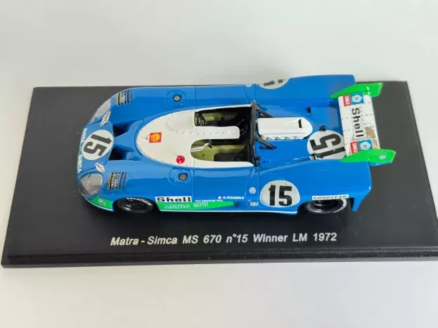 Spark Matra Simca Ms670b 3.0l V12 Team Equipe Matra-simca Shell N 15 Winner 24h Le Mans 1972 H.pescarolo G.hill 1:43 43LM72