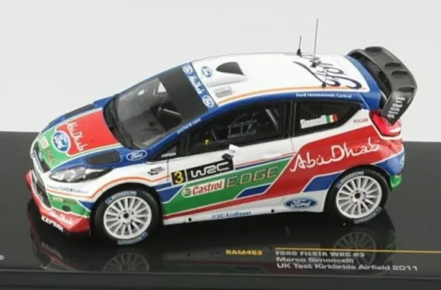 IXO Models Ford Fiesta Wrc N 3 Rally Uk Test Kirkbride Airfield 2011 Marco Simoncelli 1:43 RAM463