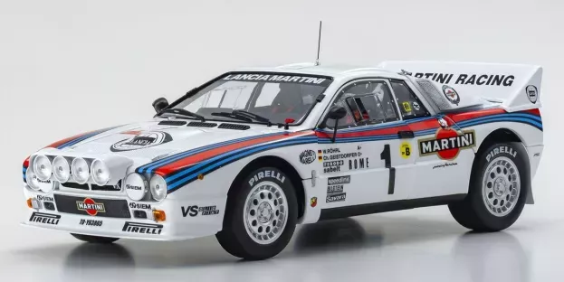 Kyosho Lancia 037 Martini N 1 Winner Rally Montecarlo night Version 1983 W.rohrl Ch.geistdorfer 1:18 08306A