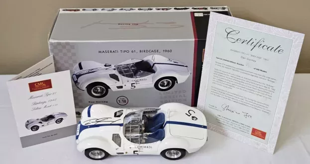 CMC Maserati Tipo 61 Birdcage 1960 sign Dan Gurney 1:18 M-062