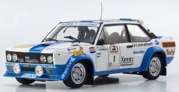 Kyosho Fiat 131 Abarth N 1 Winner Rally 1000 Lakes 1980 M.alen I.kivimaki 1:18 08376H