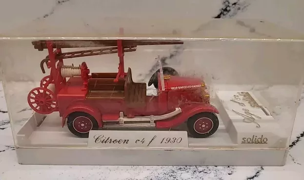 Solido Citroen C4f Fire Engine Pump With Scale Ville D'argeles Gazost 1930 1:43 4408