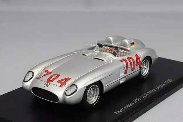 Spark Mercedes 300 Slr Spider N 704 Mille Miglia 1955 H.herrmann H.eger 1:43 S5892