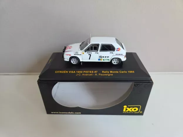 IXO Models Citroen Visa 1000 Pistes N 7 Rally Montecarlo 1985 J-c.andruet A.peuvergne 1:43 RAC111
