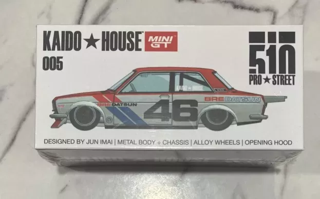 Mini-GT Datsun 510 Pro Street N 46 Bre Racing V1 1971 1:64 KHMG005