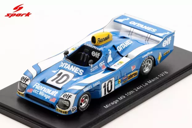 Spark Mirage M9 20.l V6 Turbo Team Grand Touring Cars Inc. N 10 24h Le Mans 1978 V.schuppan J.laffite S.posey 1:43 S0311