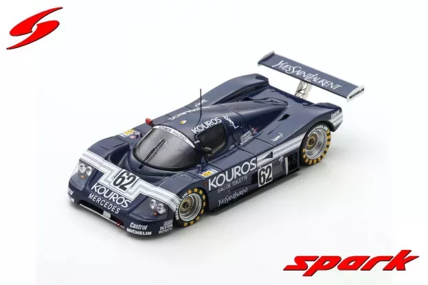 Spark Sauber C9 Mercedes M117 5.0l Turbo V8 Team Kouros Racing N 62 24h Le Mans 1987 C.ganassi J.dumfries M.thackwell 1:43 S1256