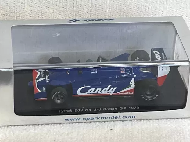 Spark Tyrrell F1 009 Candy N 4 3rd British Gp 1979 Jean Pierre Jarier 1:43 S1735