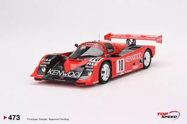 Truescale Porsche 962 Ck6 3.0l Turbo Team Kremer Racing N 10 24h Le Mans 1990 H.okada K.takahashi S.van Der Merwe 1:18 TS0473