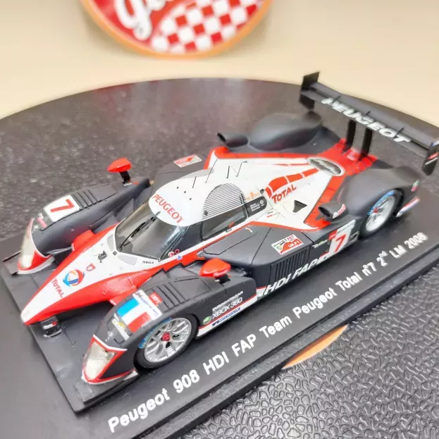 Spark Peugeot 908 Hdi N 7 2nd Le Mans 2008 Minassian Gene Villeneuve 1:43 S1279