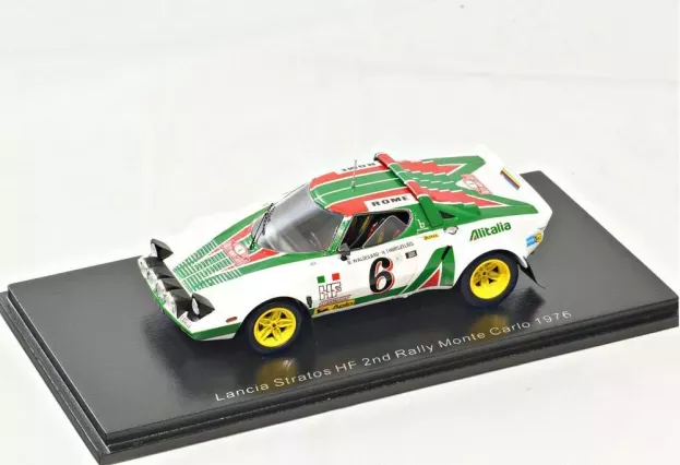 Spark Lancia Stratos Hf Team Alitalia night Version N 6 2nd Rally Montecarlo 1976 Bjorn Waldegaard Hans Thorszelius 1:43 S9083