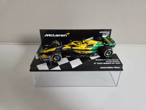 Minichamps Mclaren F1 Mcl38 Team Mclaren N 81 2nd Monaco Gp senna 30th Anniversary 2024 Oscar Piastri 1:43 537245181
