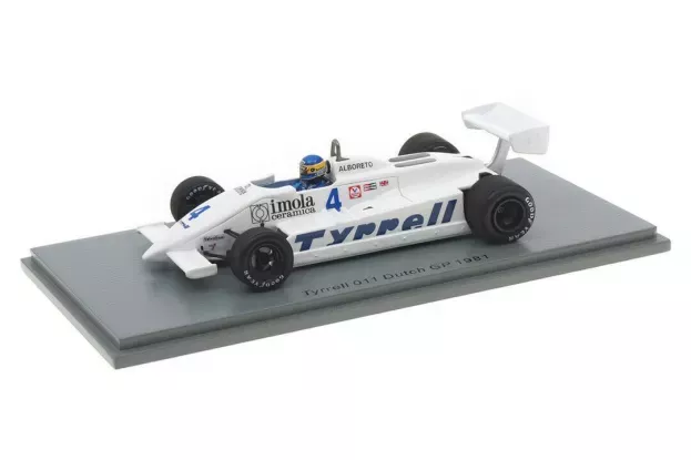 Spark Tyrrell F1 011 N 4 Dutch Gp 1981 M.alboreto 1:43 S7281