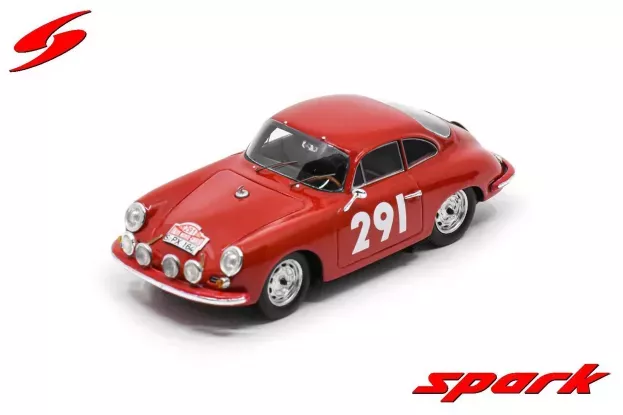 Spark Porsche 356b T6 Carrera 2 Gt N 291 Rally Montecarlo 1963 H.j.walter E.stock 1:43 S6143