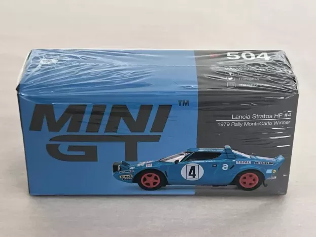 Mini-GT Lancia Stratos Hf night Version N 4 Winner Rally Montecarlo 1979 Bernard Darniche Alain Mahe 1:64 MGT00504-L