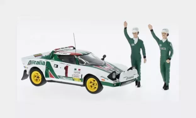 IXO Models Lancia Stratos Hf Team Alitalia night Version N 1 Winner Rally Montecarlo 1977 With Figure Sandro Munari Silvio Maiga 1:43 SPRM001-77