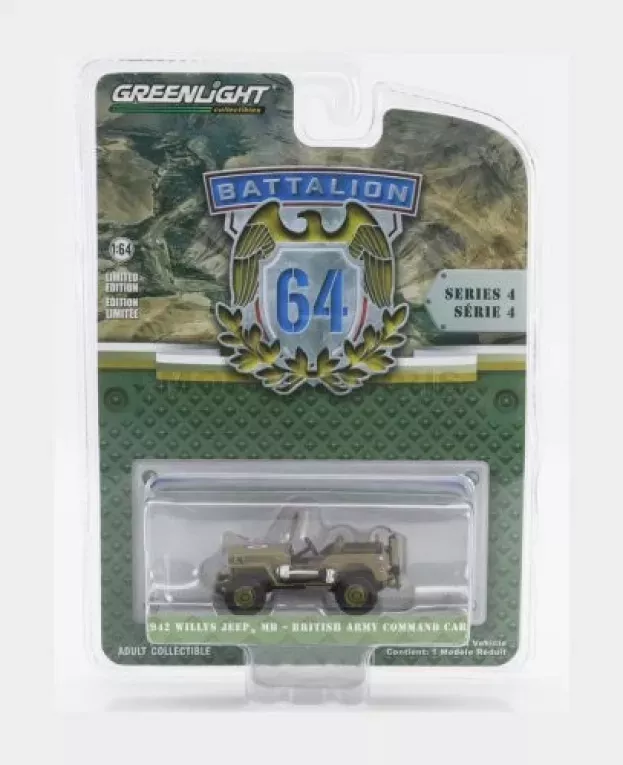 Greenlight Jeep Willys British Army Command Car 1942 1:64 61040B