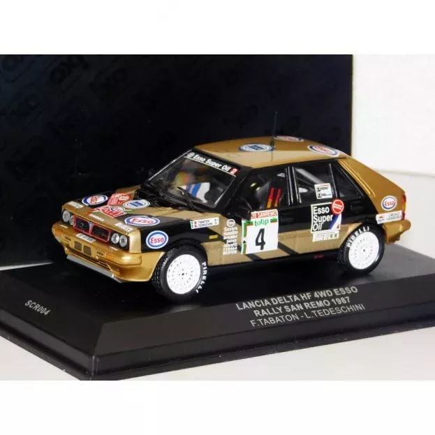 IXO Models Lancia Delta Hf 4wd Esso N 4 Rally Sanremo 1987 F.tabaton L.tedeschini 1:43 SCR004