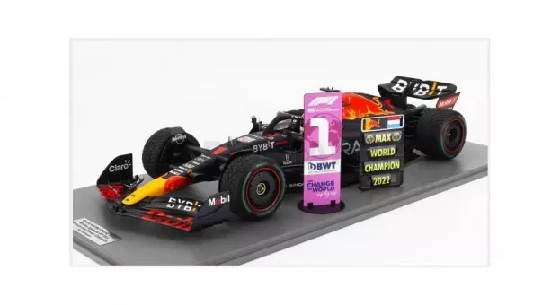 Spark Red Bull F1 Rb18 Team Oracle Red Bull Racing N 1 World Champion Winner Japan Gp With Pit Board 2022 Max Verstappen 1:12 12S034
