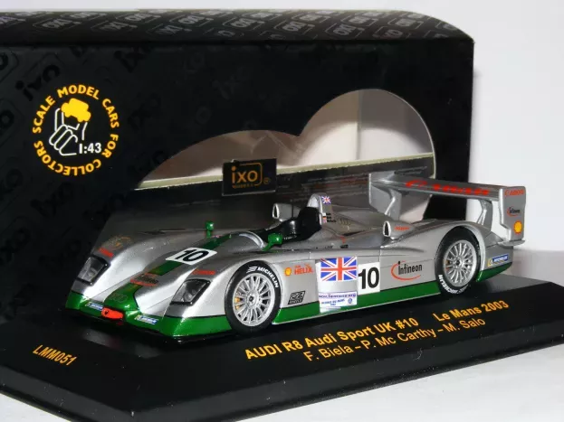IXO Models Audi R8 Audi Sport Uk N 10 24h Le Mans 2003 F.biela P.mccarthy M.salo 1:43 LMM051