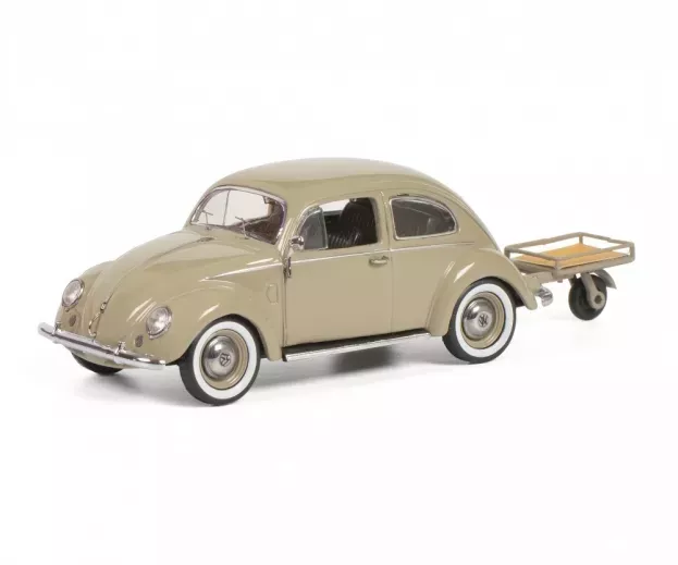 Schuco Volkswagen Beetle Kafer With Trailer 1958 1:43 450269200
