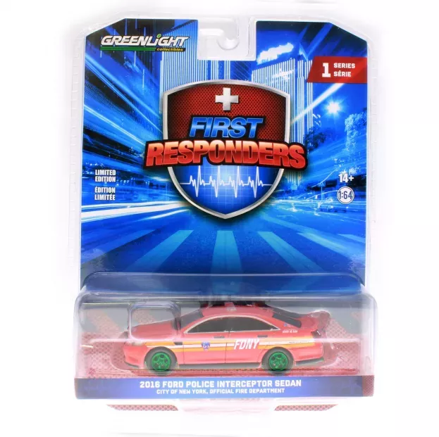 Greenlight Ford Sedan Interceptor Police Fdny Fire Engine 2016 1:64 67040C