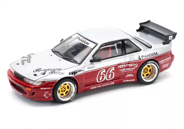 Pop Race Nissan Silvia s13 N 66 Moontech 1989 1:64 PR640258