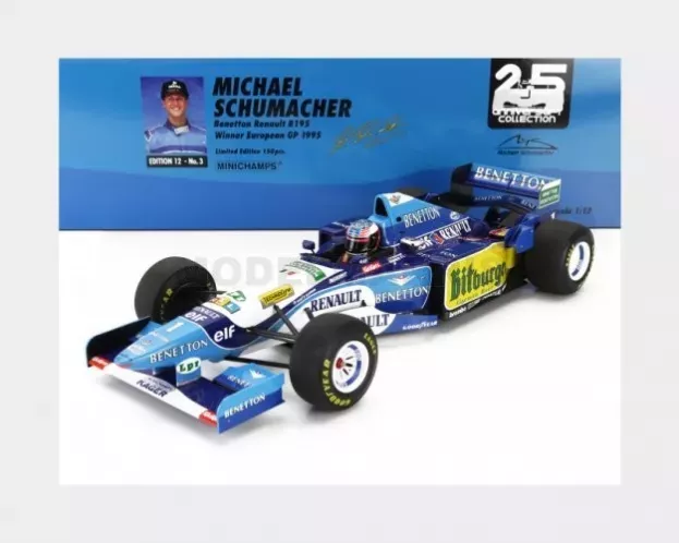 Minichamps Benetton F1 B195 Team Mild Seven Renault N 1 World Champion Winner European Gp 1995 Michael Schumacher 1:12 517952101