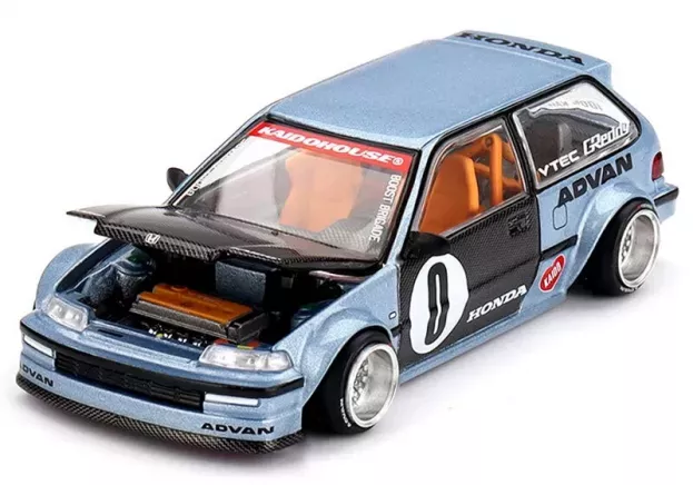 Mini GT Honda Civic ef Roulette V1 N 0 Racing 1987 1:64 KHMG179