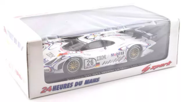 Spark Porsche 911 Gt1-98 3.2l Turbo Team Porsche Ag Mobil-1 N 26 Winner 24h Le Mans 1998 Allan Mcnish Laurent Aiello Stephane Ortelli 1:43 43LM98