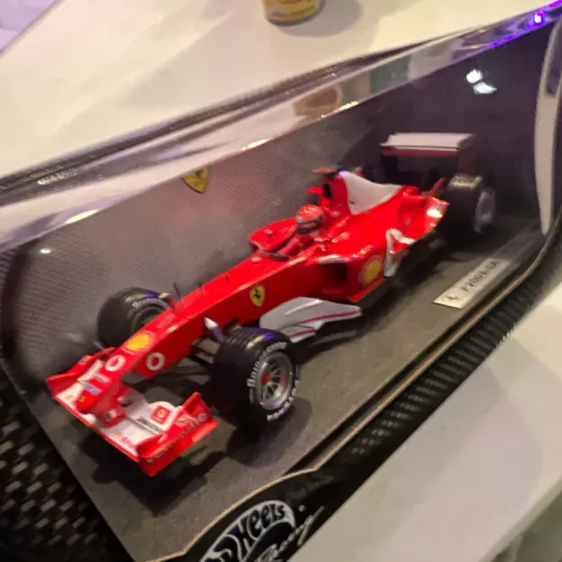 Hot Wheels Ferrari F1 F2003-ga N 1 Michael Schumacher Season 2003 World Champion Rain Tyres Branchie 1:18 B1023