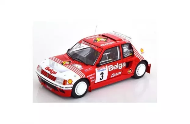IXO Models Peugeot 205 T16 Gr.b Belga N 3 Rally Ypres 1985 B.darniche A.mahe 1:18 18RMC135.22