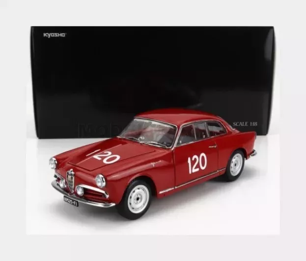 Kyosho Alfa Romeo Giulietta Sv Sprint Veloce N 120 Mille Miglia 1956 G.becucci P.cazzato 1:18 08957A