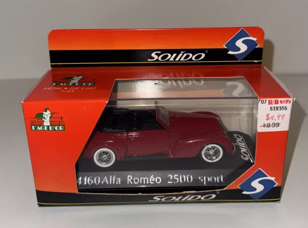Solido Alfa Romeo 2500 Sport Spider Soft-top Open 1939 1:43 4160