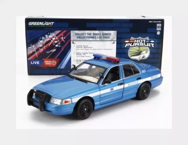 Greenlight Ford Crown Victoria Police Interceptor Seattle 2001 1:24 85571
