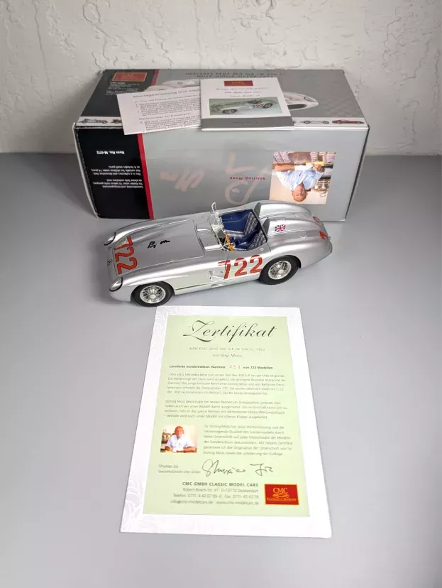 CMC Mercedes-Benz 300 SLR Mille Miglia 722 1955 Sir Stirling Moss 1:18 M-072