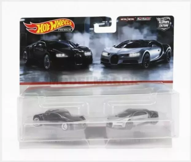 Hot Wheels Bugatti Set 2x Veyron 2009 + Bugatti Chiron 2016 1:64 HBL96-979K-HKF52