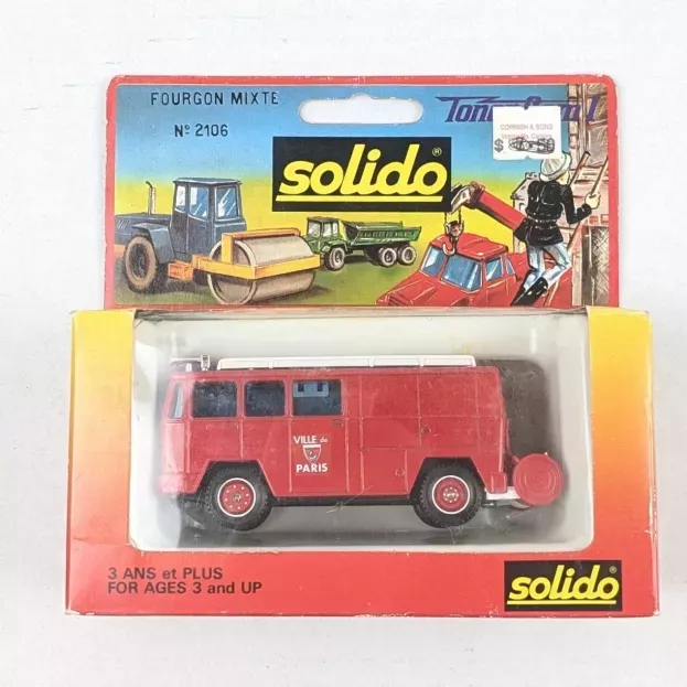 Solido Berliet Gak17 Truck Furgon Mixte Fire Engine 1978 1:55 2106
