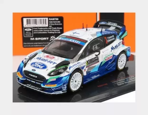 IXO Models Ford Fiesta Wrc N 3 Rally Montecarlo 2021 T.suninen M.markkula 1:43 RAM786