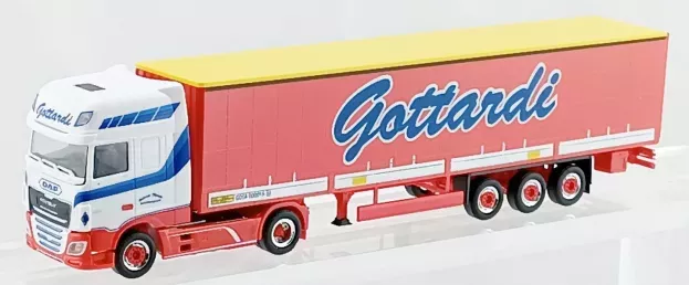 Herpa Daf Xf480 Truck Telonato Gottardi Transports 2017 1:87 PIHR950398