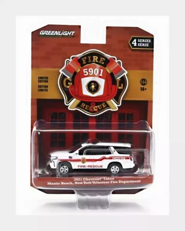 Greenlight Chevrolet Tahoe Mastic Beach Fire Engine 2021 1:64 67050F