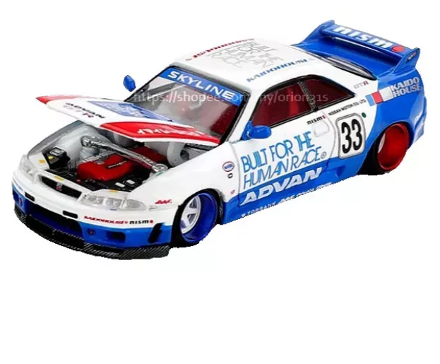 Mini GT Nissan Skyline Gt-r r33 N 33 Racing Bfthr V1 Coupe 1995 1:64 KHMG213