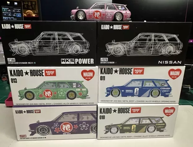 Mini-GT Datsun 510 Kaido House Designed By Jun Imai Sw Station Wagon 1972 1:64 KHMG012