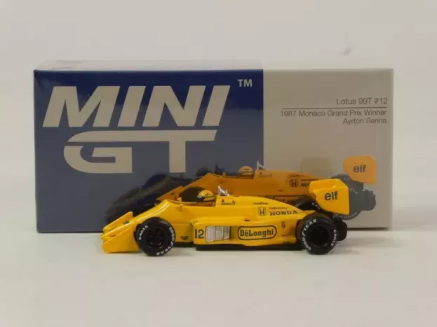 Mini GT Lotus F1 Honda 99t Team Lotus N 12 Winner Monaco Gp 1987 Ayrton Senna First Victory F1 Monaco Gp 1:64 MGT01088-L